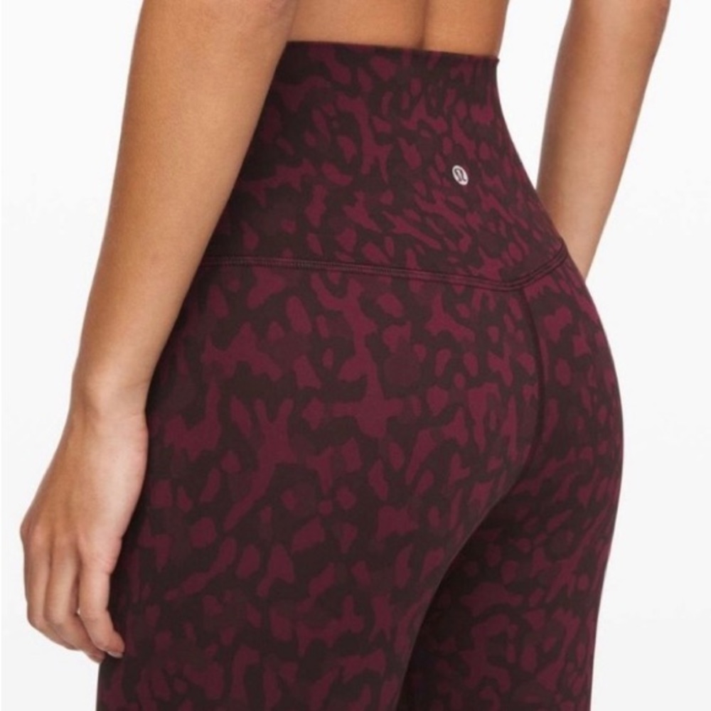LULULEMON • Align Leggings - Burgandy/purple leopard print